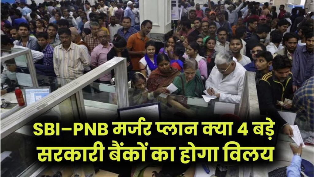 SBI और PNB का मर्जर! 4 बड़े सरकारी बैंकों का विलय, जानें कौन से बैंक होंगे शामिल 1 SBI और PNB का मर्जर! 4 बड़े सरकारी बैंकों का विलय, जानें कौन से बैंक होंगे शामिल